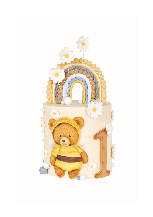 Honey BEAR fondant cake